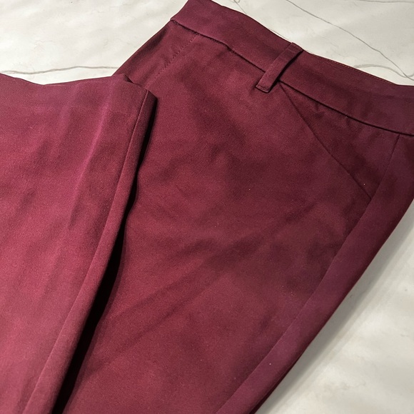 Maroon high-rise pixie pants - straight cut - Picture 1 of 5